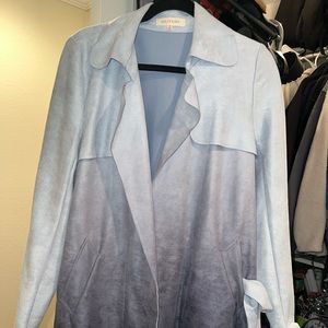 Baby Blue Velvet Duster M